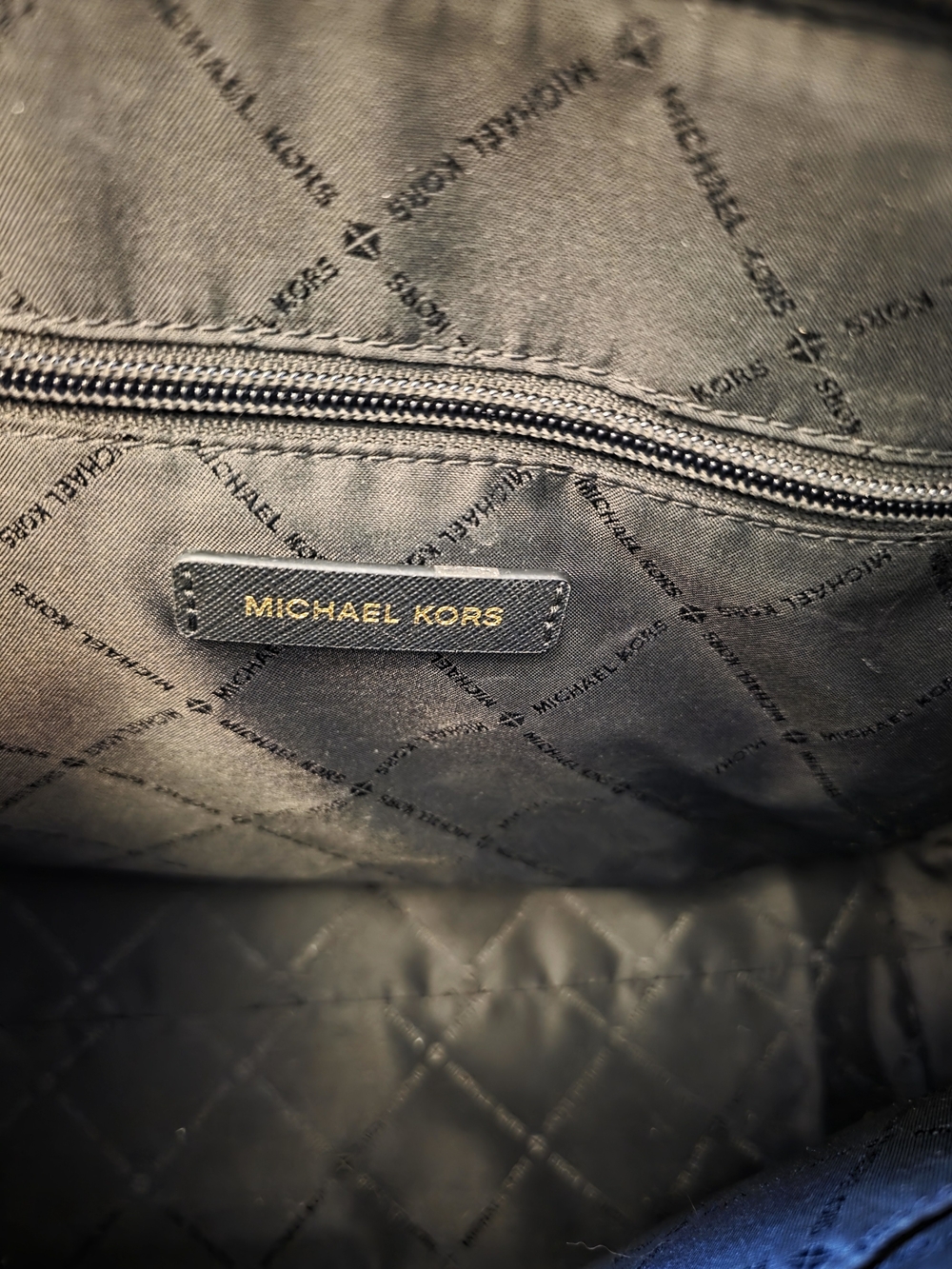 Michael Kors Black Saffiano Satchel with Gold Hardware - Picture 5 of 6